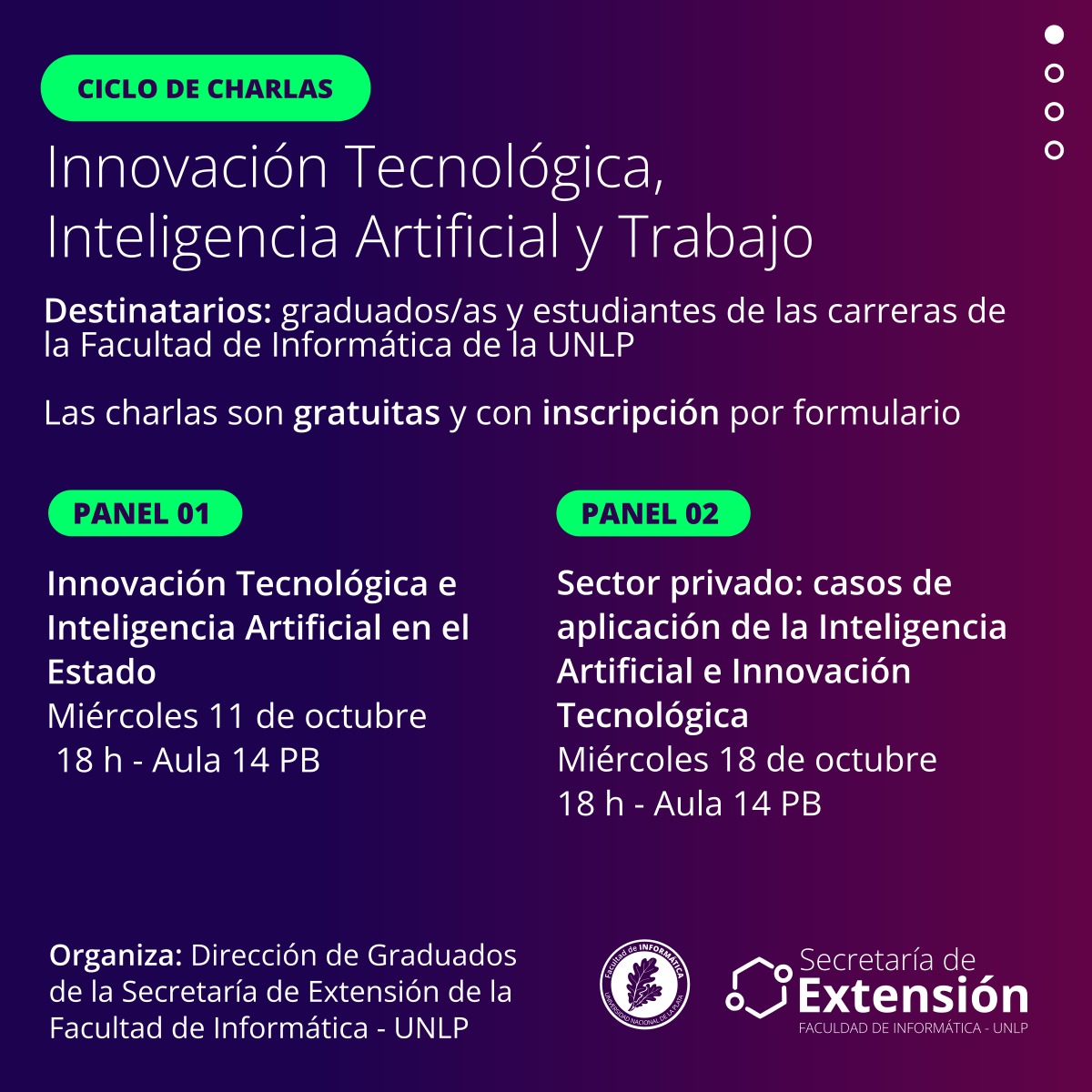 Ciclo de Charlas - Innovación Tecnológica, Inteligencia Artificial y Trabajo.